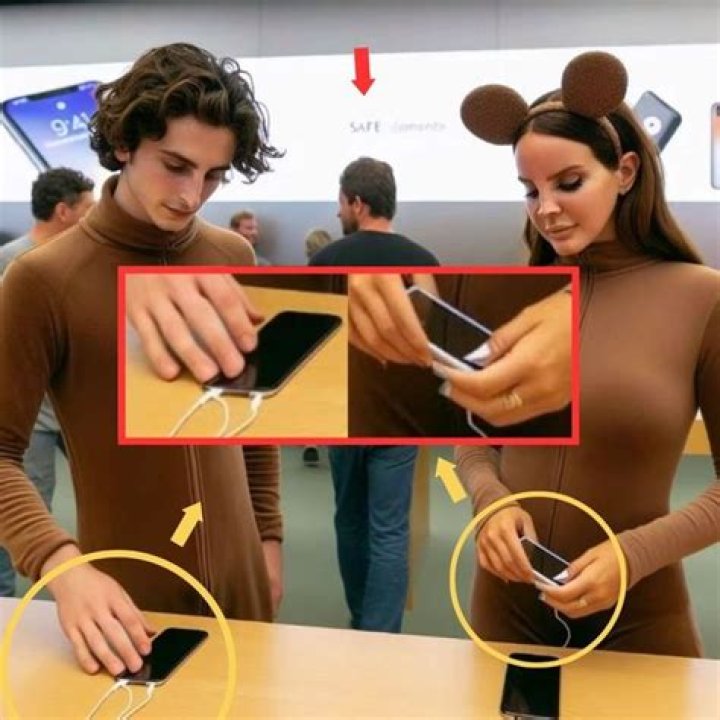 Are Pics of Timothée Chalamet, Lana Del Rey Imitating 'Monkey Boy' Meme Real?