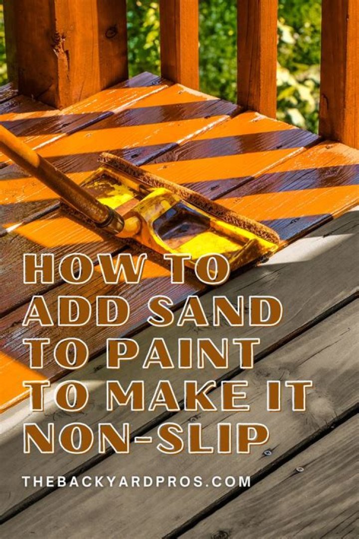 Can I add sand to paint to make it non slip?