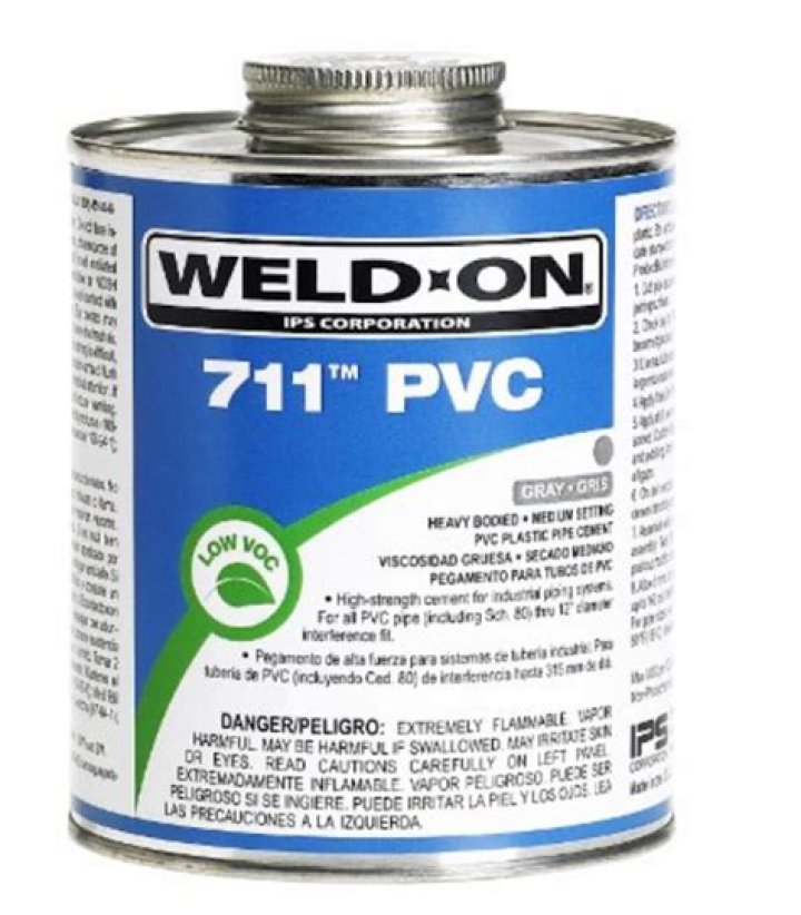 Can I use gray PVC glue on white PVC?