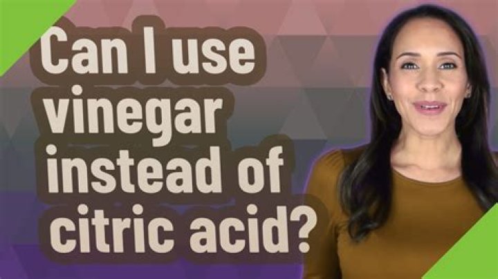Can I use vinegar instead of citric acid?