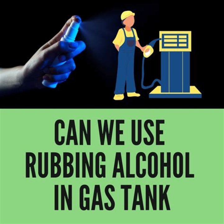 Can you add rubbing alcohol to gasoline?