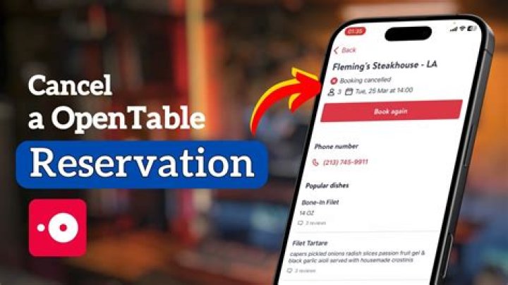 Can you cancel an OpenTable reservation?