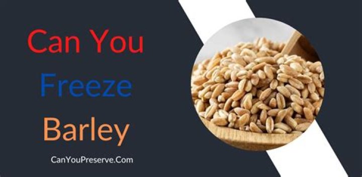 Can you freeze uncooked barley?