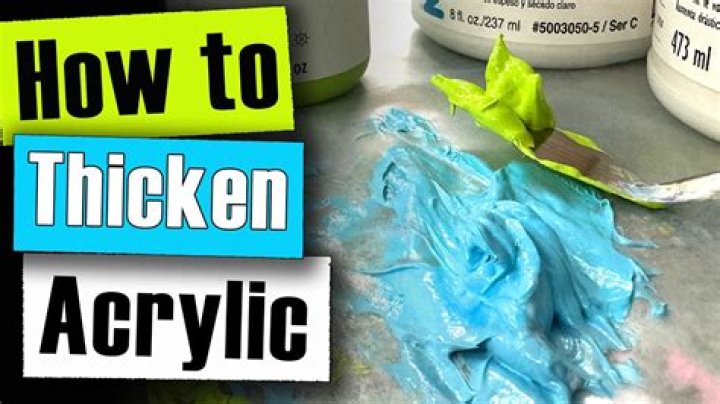 Can you make paint thicker?