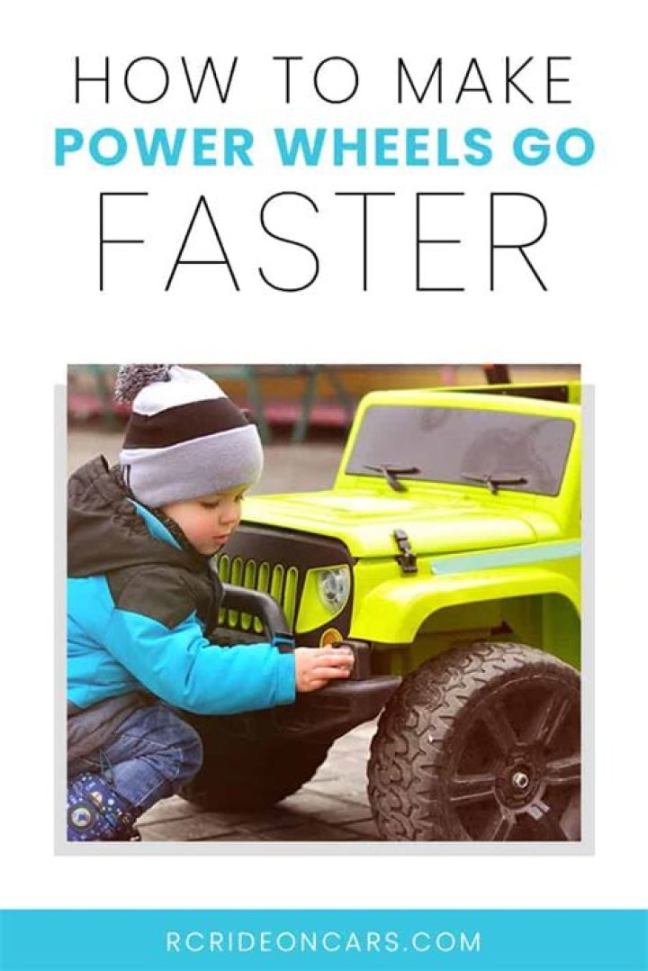 Can you make power wheels go faster?