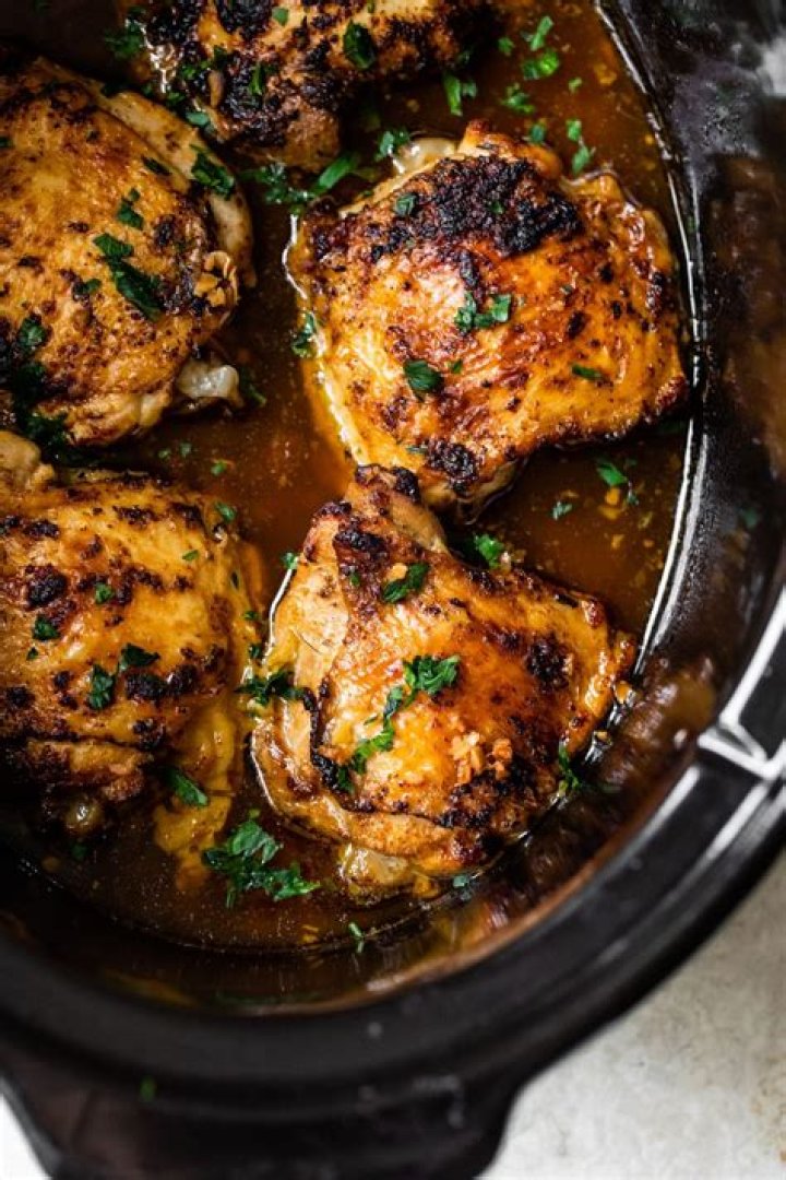 Can you put frozen chicken thighs in the crock pot?