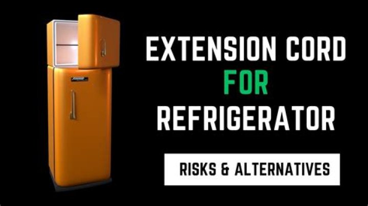 Can you use an extension cord for a refrigerator?