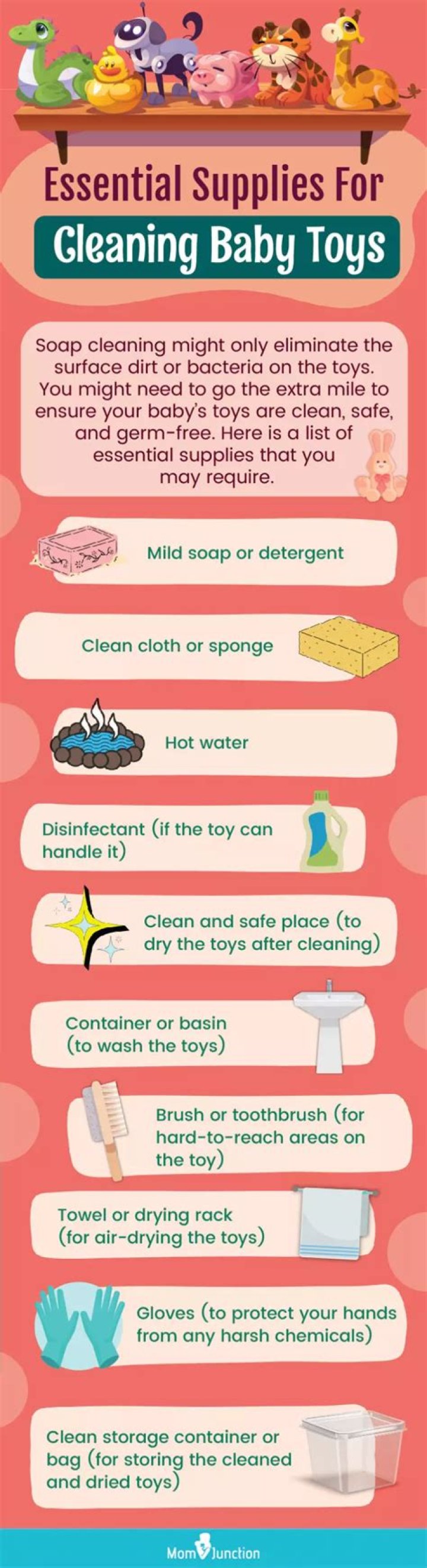Can you use bleach to clean baby toys?