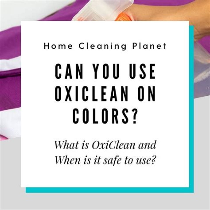 Can you use OxiClean on colors?