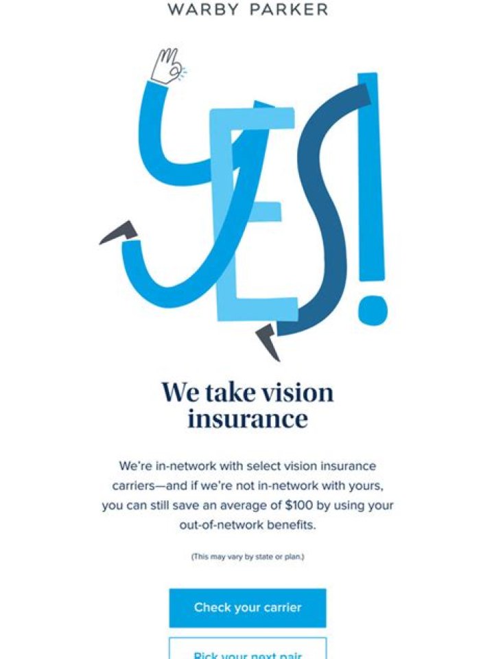 Can you use vision insurance at Warby Parker?