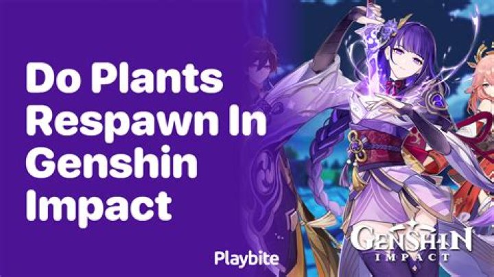Do plants Respawn in breath of the wild?