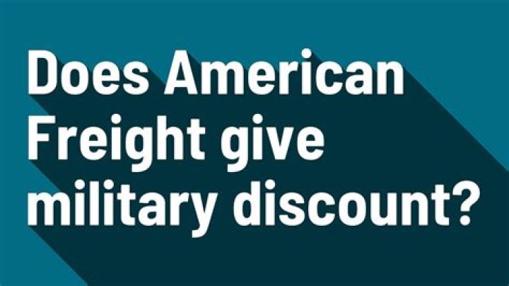 Does American Freight give military discount?