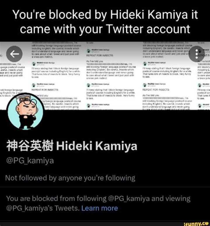Hideki Kamiya Block List