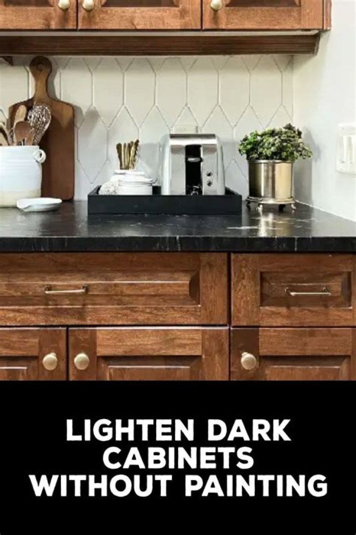 How can I lighten my cabinets without paint?