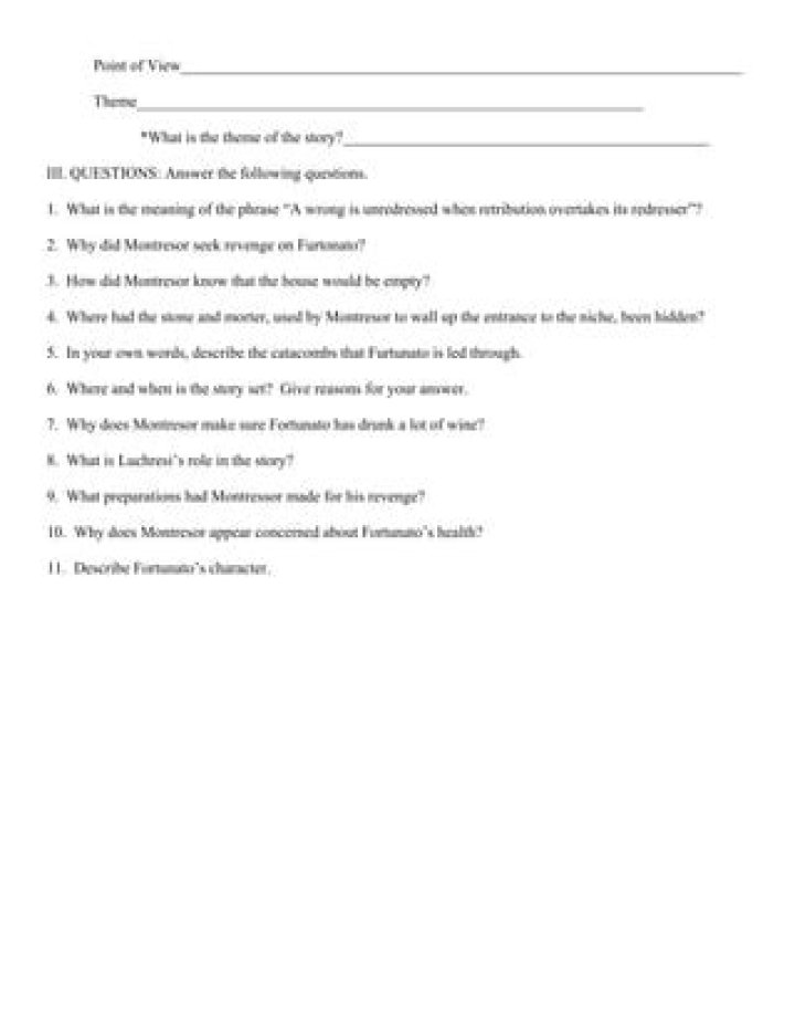 How did Montresor know that the house would be empty?