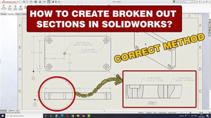 How do I add a broken section in Solidworks?