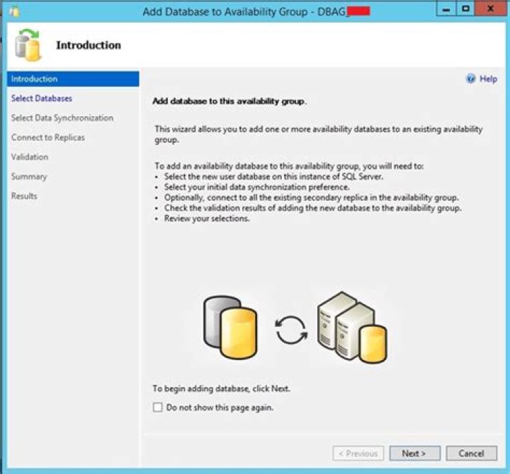 How do I add a database to availability group?