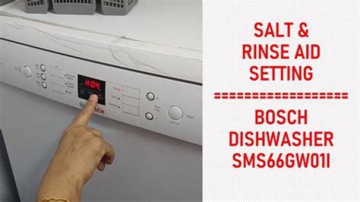How do I adjust the rinse aid on my Bosch dishwasher?