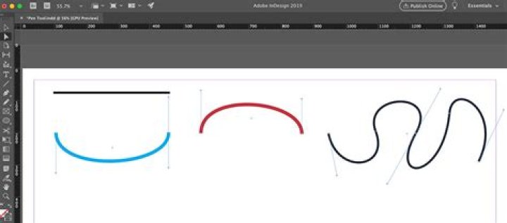 How do I draw a curved line in Indesign?