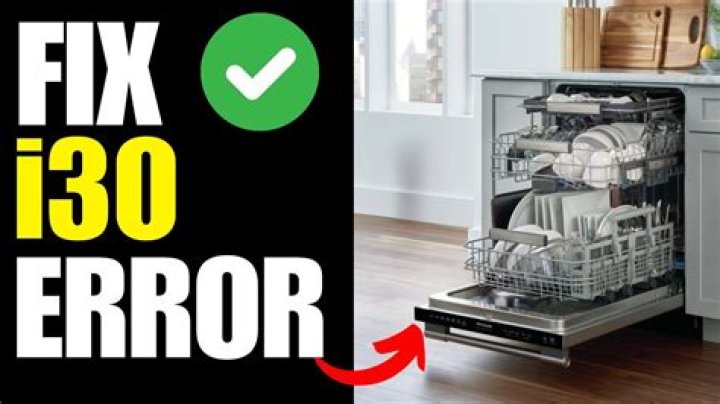 How do I fix i30 error on my dishwasher?