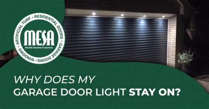 How do I make my garage door light stay on?