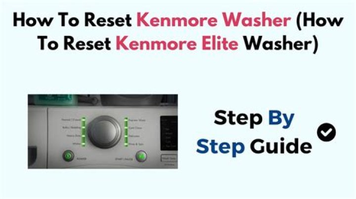 How do I reset my Kenmore washer 110?