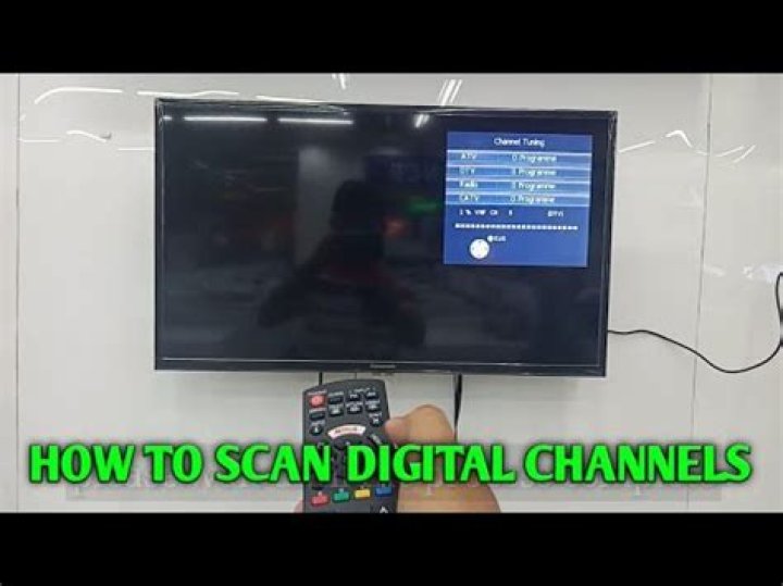 How do I scan for channels on my Panasonic TV?