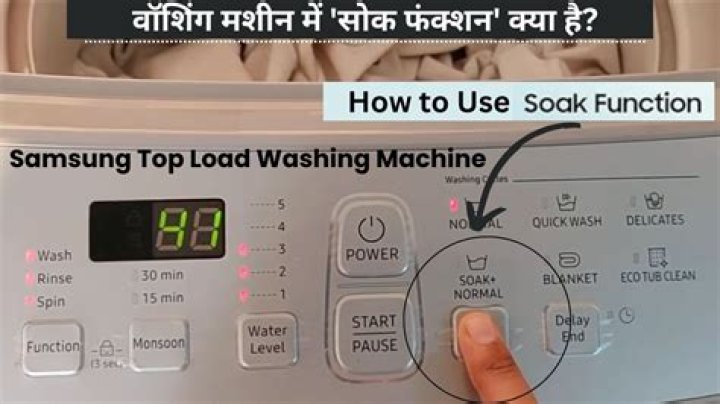 How do I soak my Samsung washing machine?