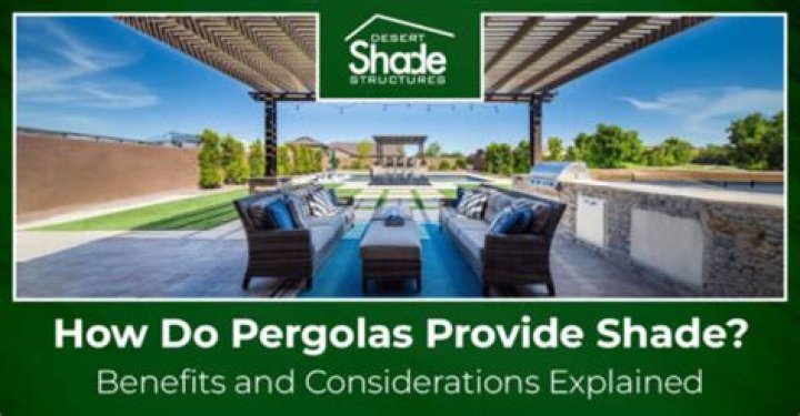 How do pergolas provide shade?