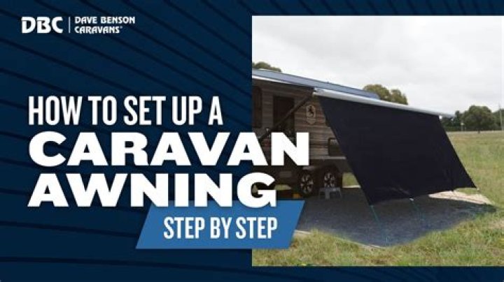 How do you adjust the tension on a caravan awning?
