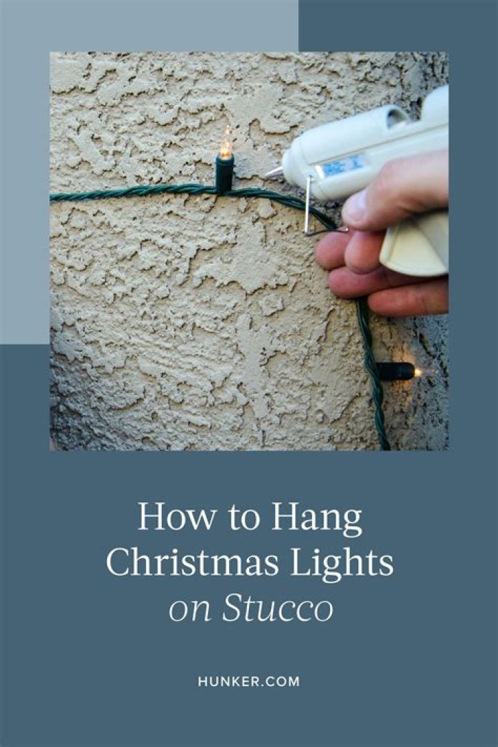 How do you attach patio lights to stucco?
