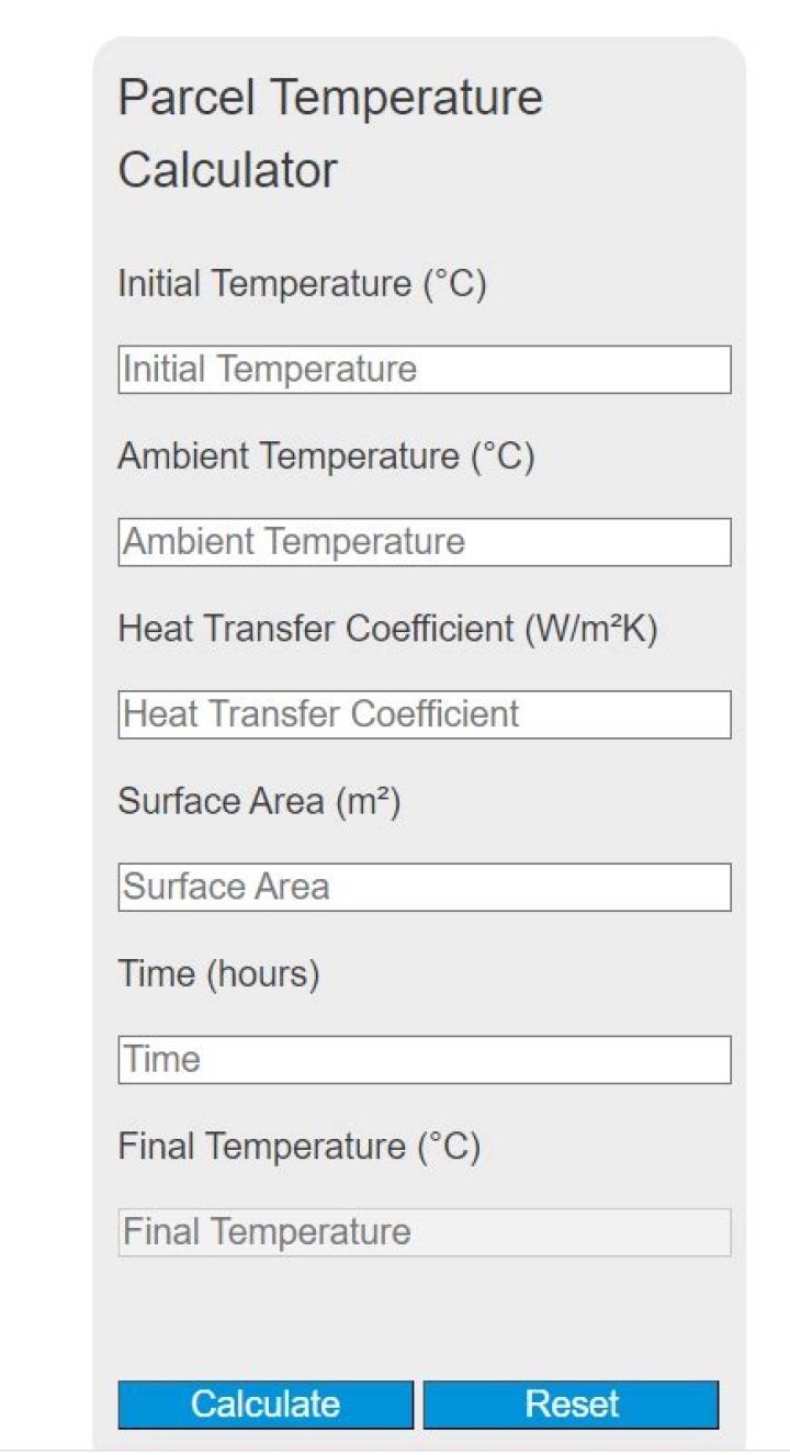 How do you calculate air parcel temperature?