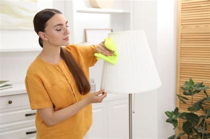 How do you clean a lampshade?