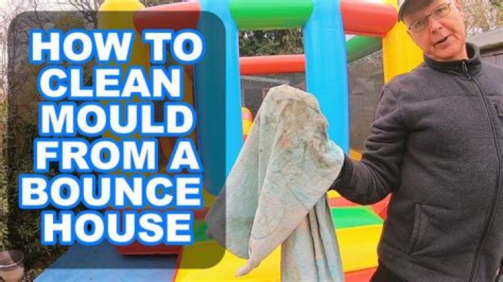 How do you clean a moldy bounce house?