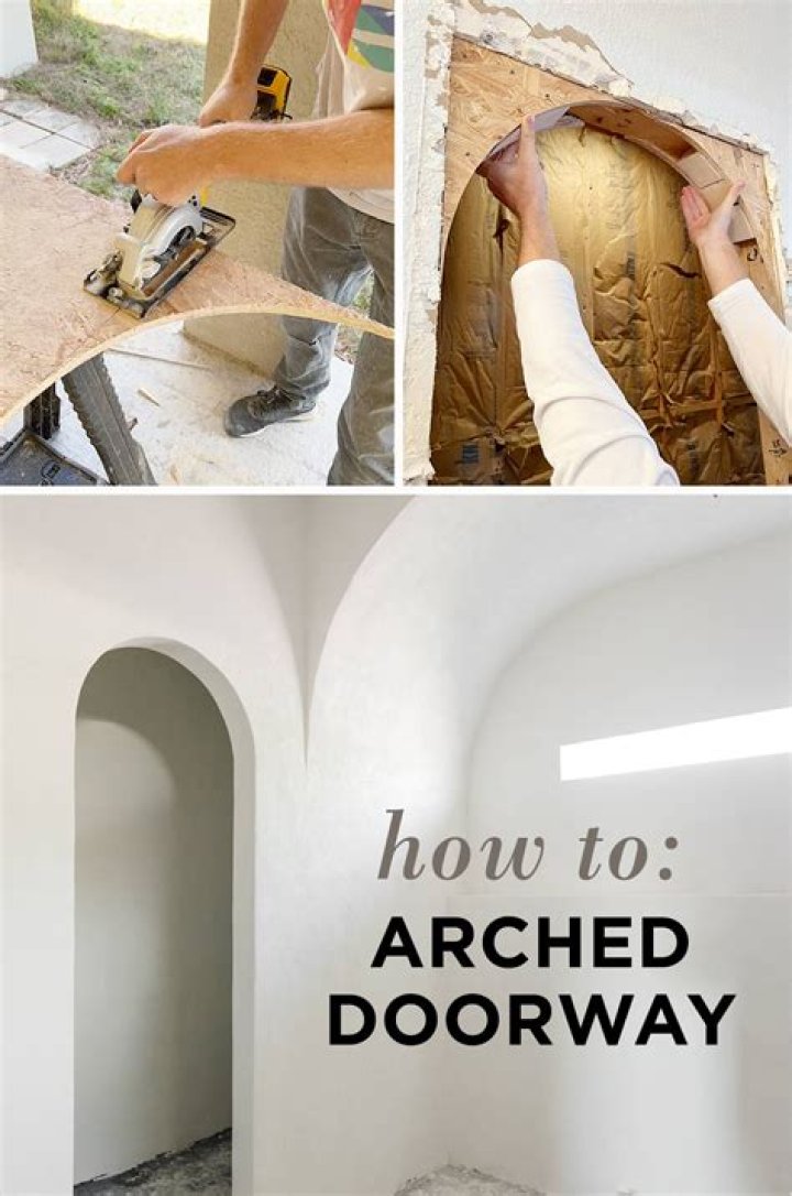 How do you close an arched doorway?