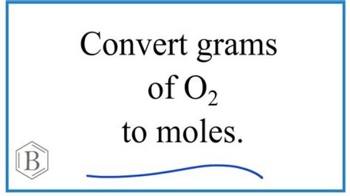 How do you convert grams of o2 to moles?