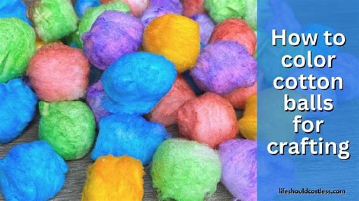 How do you dye cotton balls black?