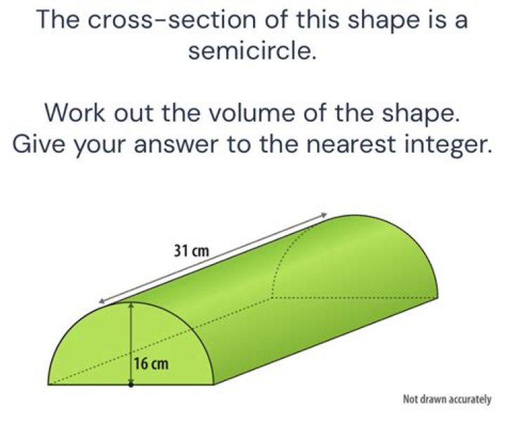 How do you find the cross section of a semicircle?