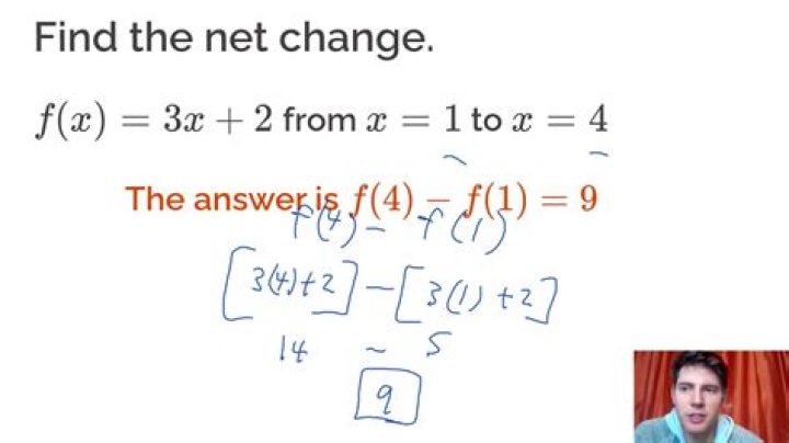 How do you find the net change of a function?