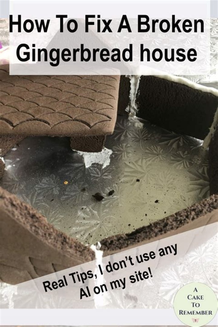 How do you fix a broken gingerbread house?