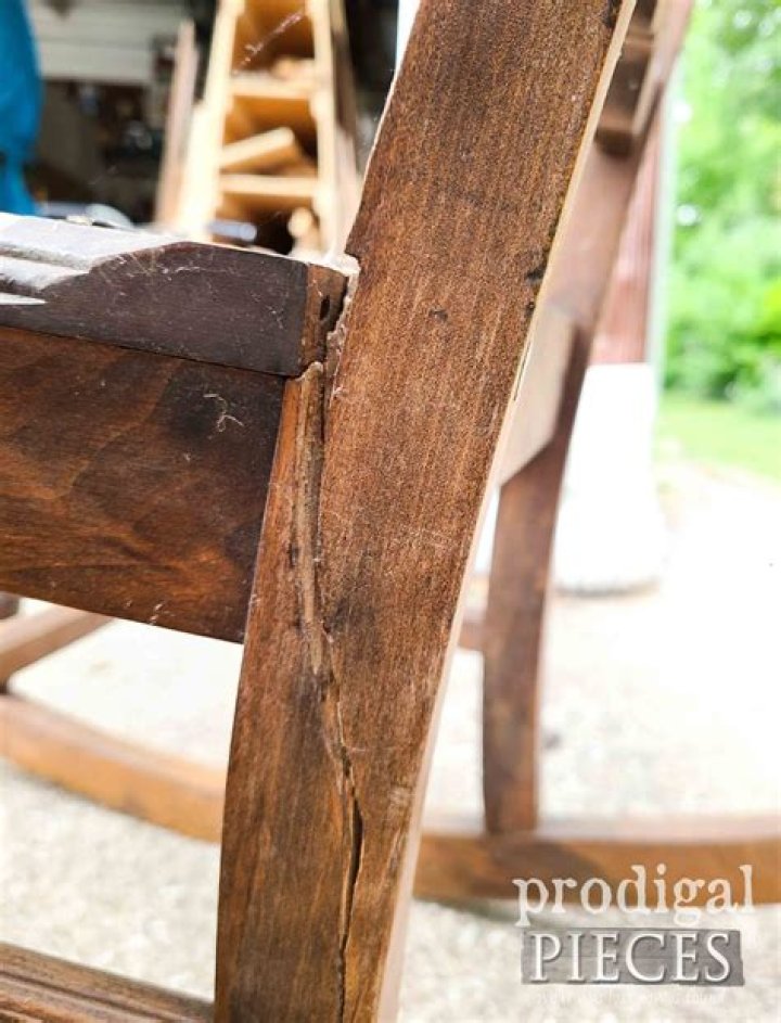 How do you fix a broken rocker on a rocking chair?