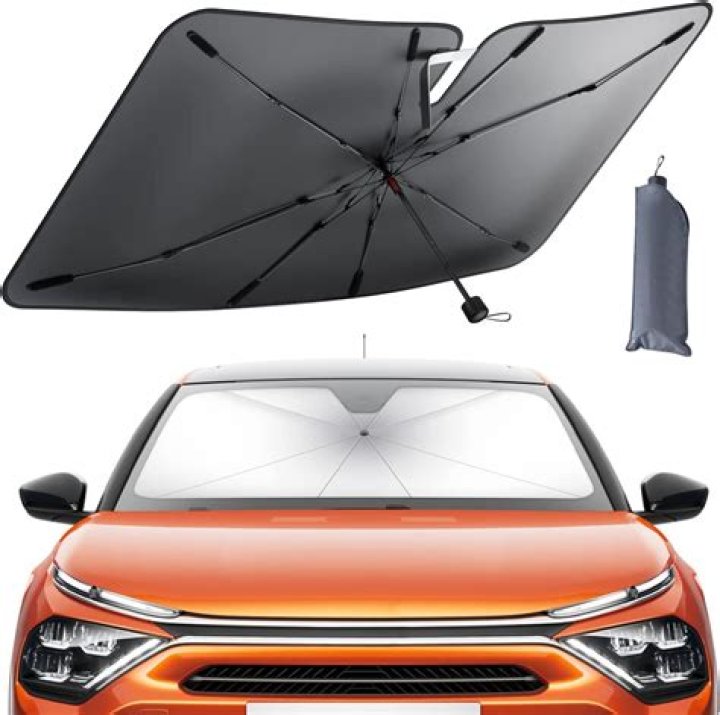How do you fold an auto twist sunshade?