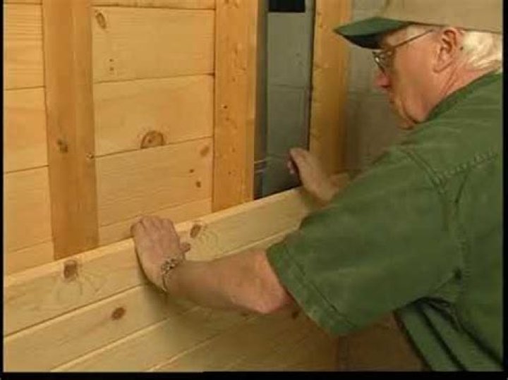 How do you install knotty pine tongue and groove on walls?