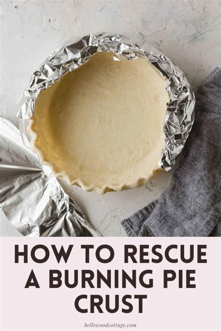 How do you keep a pie crust from burning without foil?
