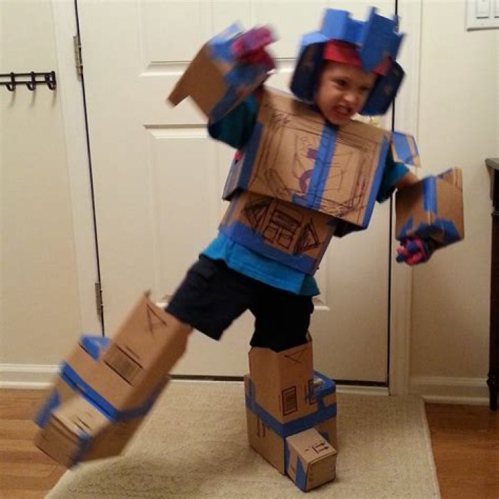 How do you make a cardboard Transformer costume?