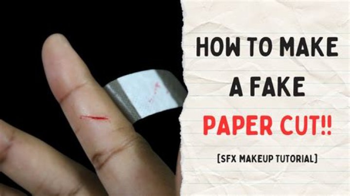 How do you make a fake cut with a red pen?