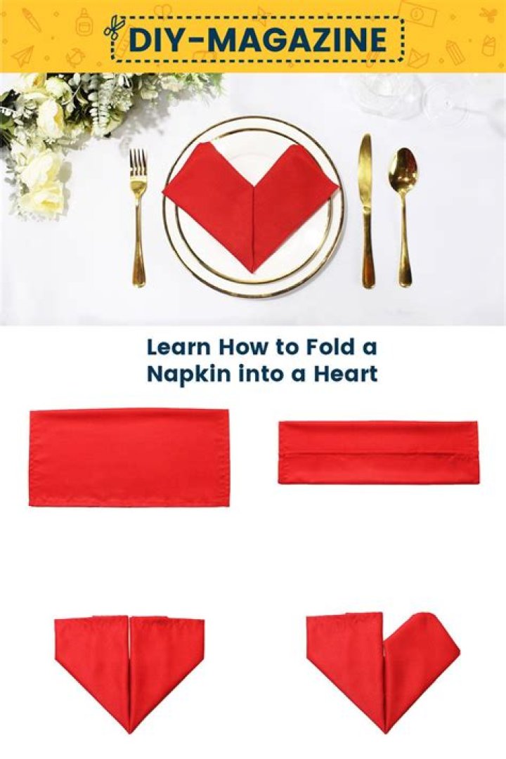 How do you make a heart shaped napkin?