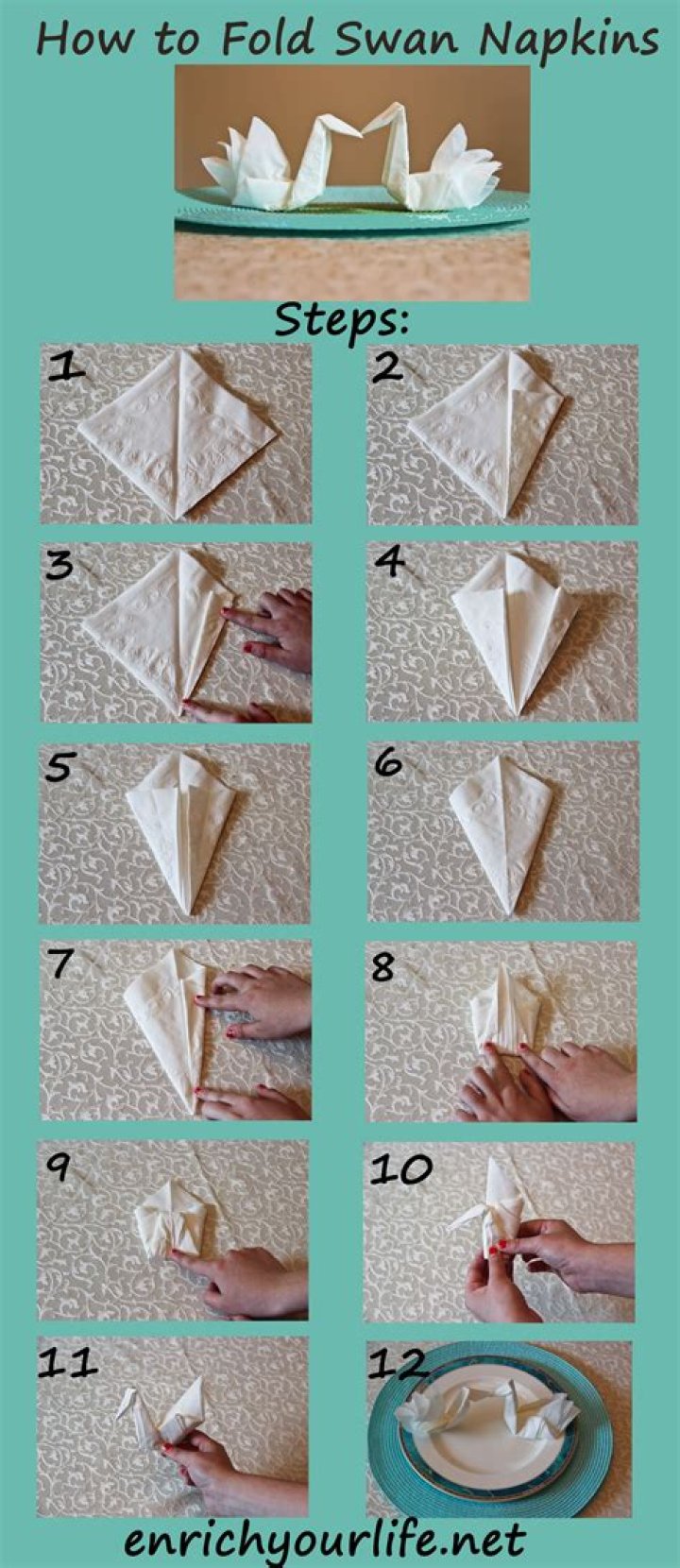 How do you make a swan out of a napkin?