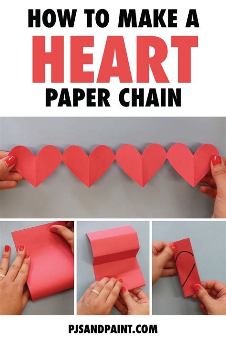 How do you make paper heart chains?