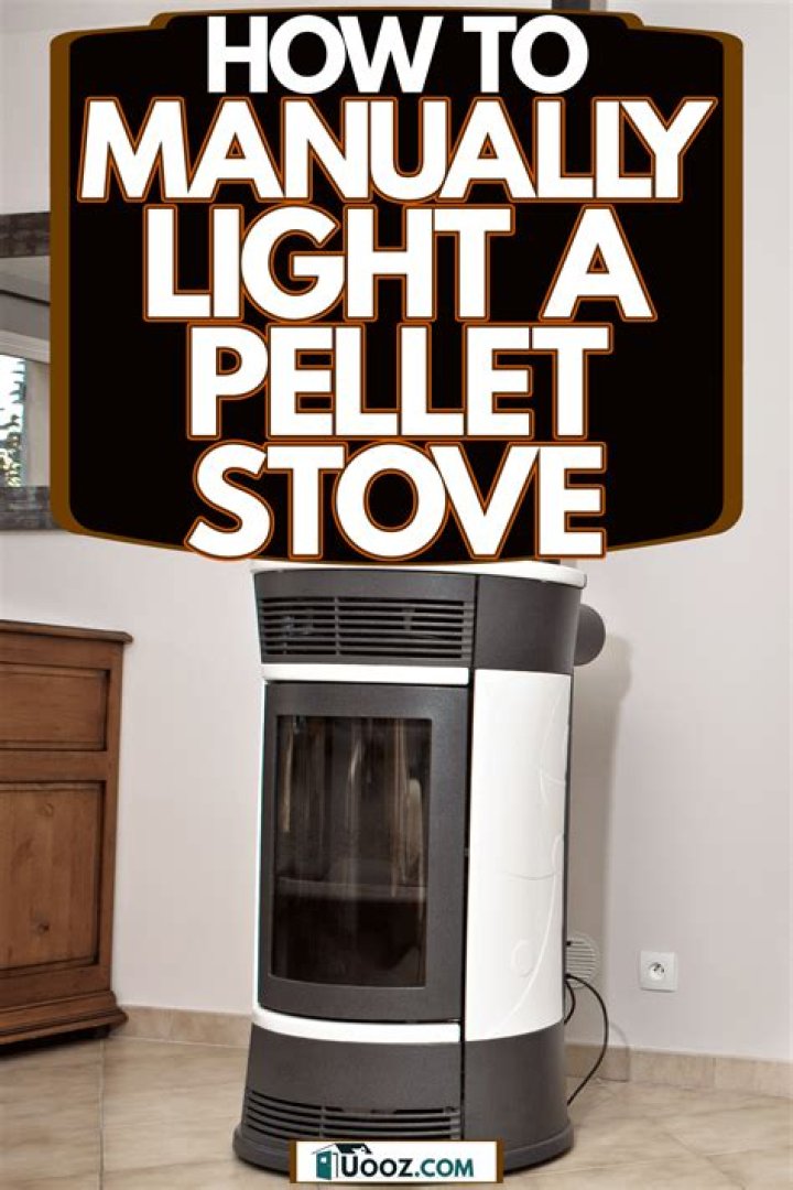 How do you manually ignite a pellet stove?